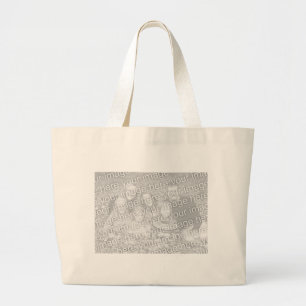 Bolsa Tote Grande DIY adicionam seu próprio foto feita sob encomend