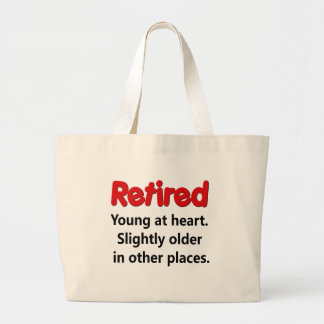 Bolsa Tote Grande Dizer engraçado da aposentadoria