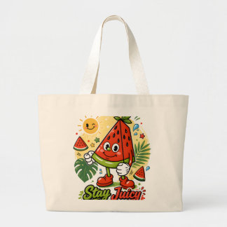 Bolsa Tote Grande Doce Desenho de Melancia