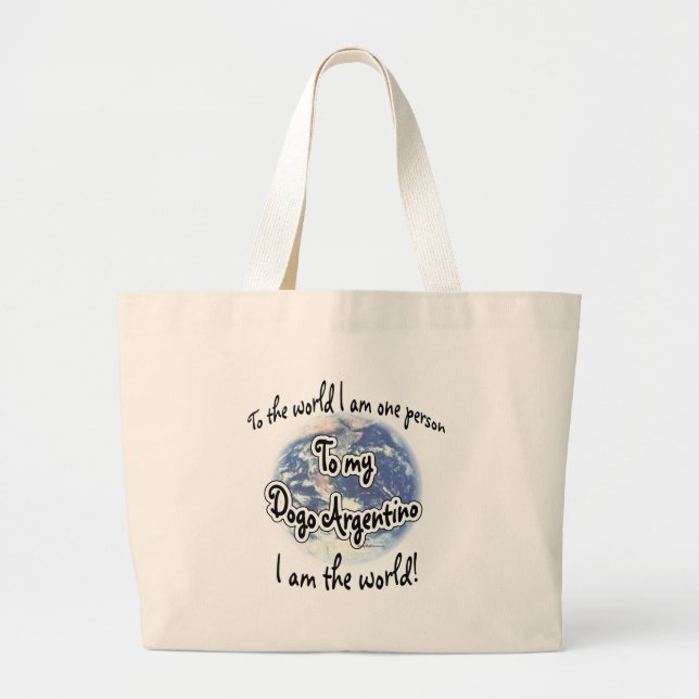 Bolsa Tote Grande Dogo Argentino World 2 (Frente)