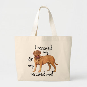 Bolsa Tote Grande Dogue de resgate de Bordeaux