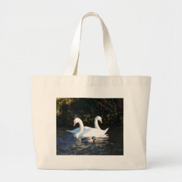Bolsa Tote Grande Dois Cisnes E Um Pato