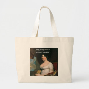 Bolsa Tote Grande Dolly Madison & Citação Famosa Onde Estarei