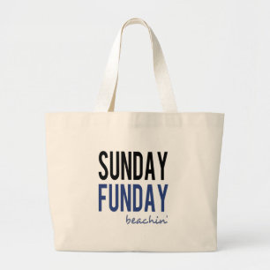 Bolsa Tote Grande Domingo Funday Beachin