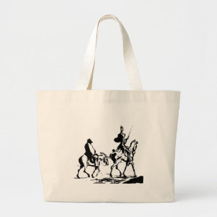Bolsa Tote Grande Don Quixote e Sancho Panza