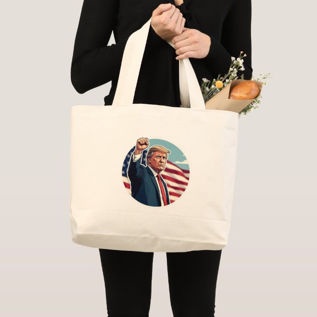 Bolsa Tote Grande Donald Trump 2024 (Frente (produto))