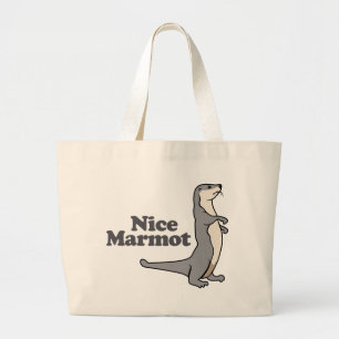 Bolsa Tote Grande Doninha agradável da marmota