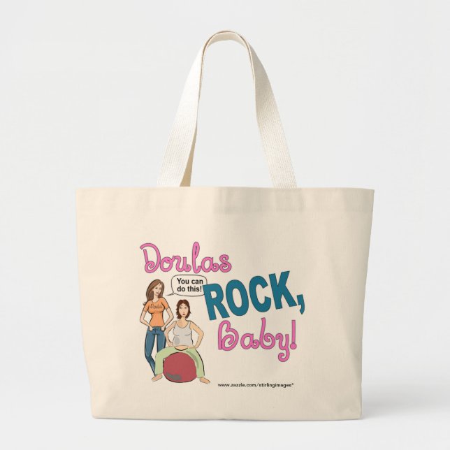 Bolsa Tote Grande Doulas São Incríveis! Presentes (Frente)