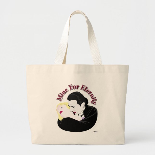 Bolsa Tote Grande Drácula, Meu Para a Eternidade (Frente)