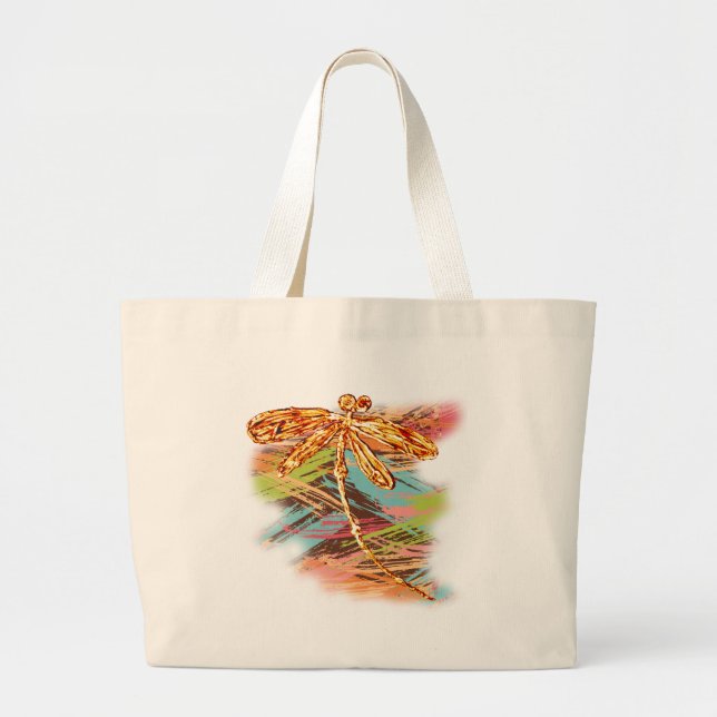 Bolsa Tote Grande Dragonfly Orange Splash (Frente)