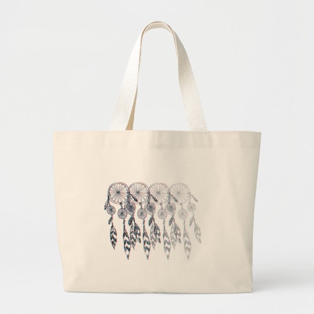 Bolsa Tote Grande Dreamcatcher desvanece-se (Frente)