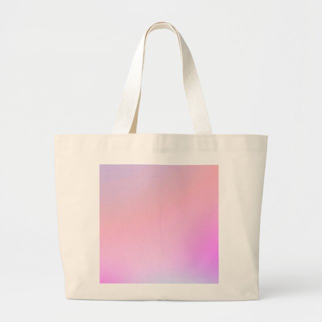 Bolsa Tote Grande Dreamy Cotton Candy Pastel Gradient (Frente)