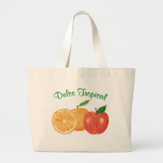 Bolsa Tote Grande Dulce Tropical: naranja y manzana