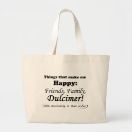 Bolsa Tote Grande Dulcimer Me Faz Feliz