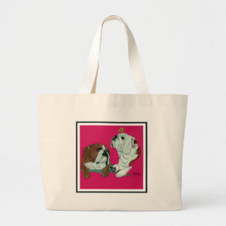 Bolsa Tote Grande Duo inglês do buldogue