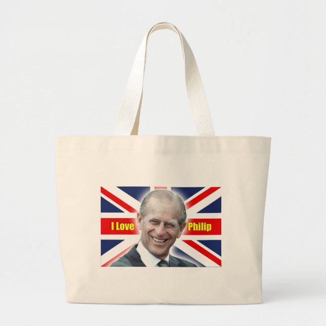 Bolsa Tote Grande Duque de Einburgh - Eu amo Philip (Frente)