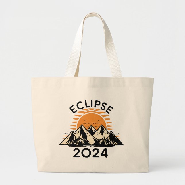 Bolsa Tote Grande Eclipse Solar Total 2024 (Frente)