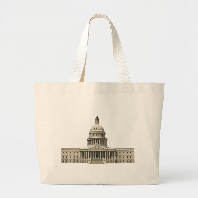 Bolsa Tote Grande Edifício do Capitólio dos EUA: Washington DC (Frente)