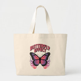 Bolsa Tote Grande Efeito Borboleta
