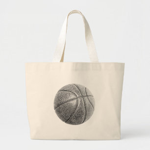 Bolsa Tote Grande Efeito Lápis de Basquete