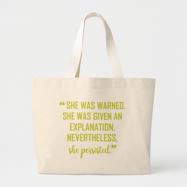 BOLSA TOTE GRANDE ELA PERSISTIU! (Frente)