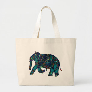 Bolsa Tote Grande Elefante do ônix
