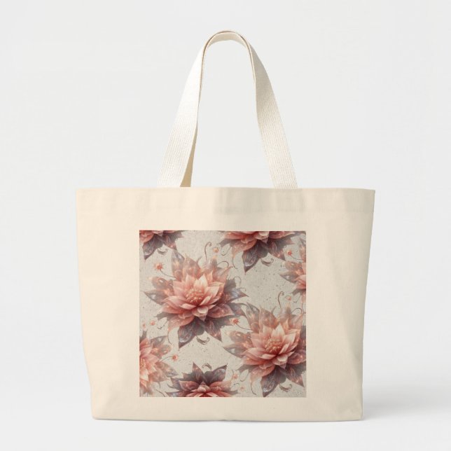 Bolsa Tote Grande Elegant Floral Jumbo Tote Bag – Stylish & Spacious (Frente)