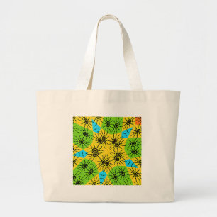 Bolsa Tote Grande Elegante Motivo Tradicional de Aranha Inspirado na