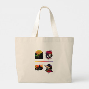 Bolsa Tote Grande Elementos do Hip Hop Bolsa Grande MC DJ Breakdance