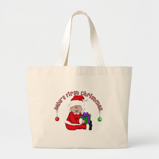 Bolsa Tote Grande Elf Baby - Camisetas latinos e presentes (Frente)