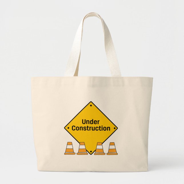 Bolsa Tote Grande Em Construção com Cones (Frente)