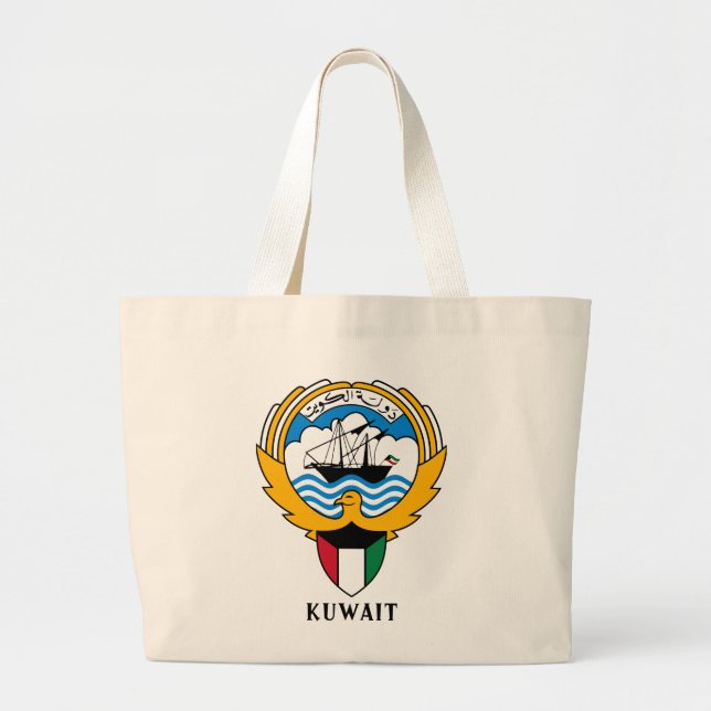 Bolsa Tote Grande Emblema do Kuwait (Frente)