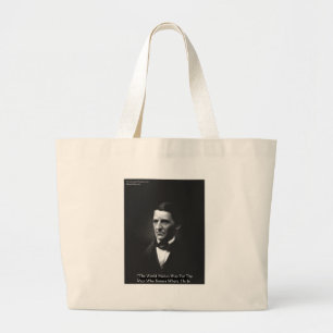 Bolsa Tote Grande Emerson "Homens que Sabem" Citações de Sabedoria P