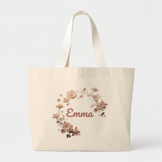 Bolsa Tote Grande Emma Floral Tote Bag (Frente)