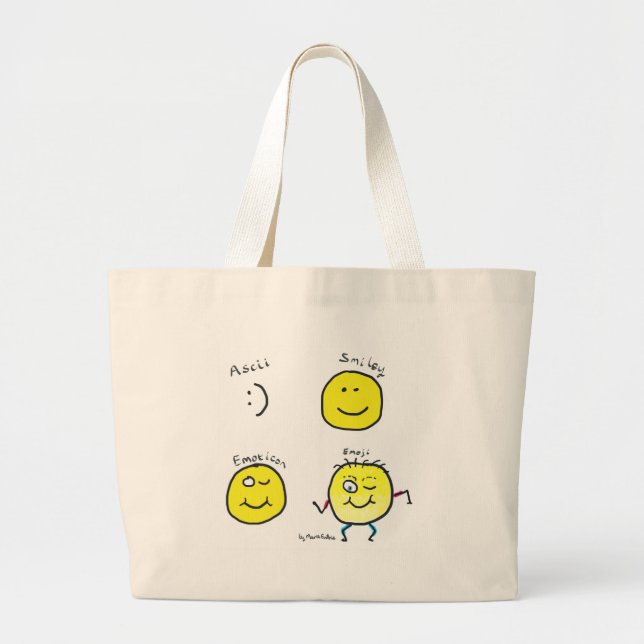 Bolsa Tote Grande Emoji (Frente)