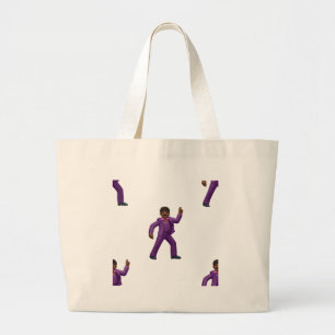 Bolsa Tote Grande Emoji Dancing Man