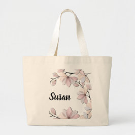 Bolsa Tote Grande Encantando Magnolia Blossom Toalha