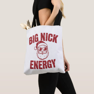Bolsa Tote Grande Energia de Nick Piada de Natal Engraçada e 