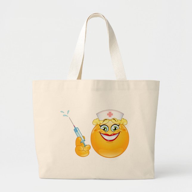 Bolsa Tote Grande enfermeira emoji (Frente)