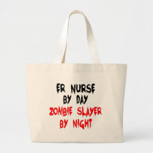 Bolsa Tote Grande Enfermeira Zombie Slayer ER