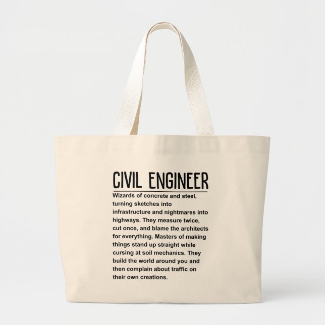 Bolsa Tote Grande Engenheiro Civil (Frente)