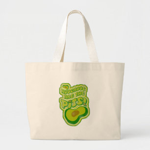 Bolsa Tote Grande Engraçado Anti Avocado O Slogan Design