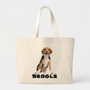 Bolsa Tote Grande Engraçado Beagle Dando Um Cachorro Bonito