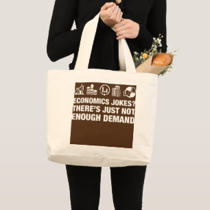 Bolsa Tote Grande Engraçado Economista Professor de Matemática Lover