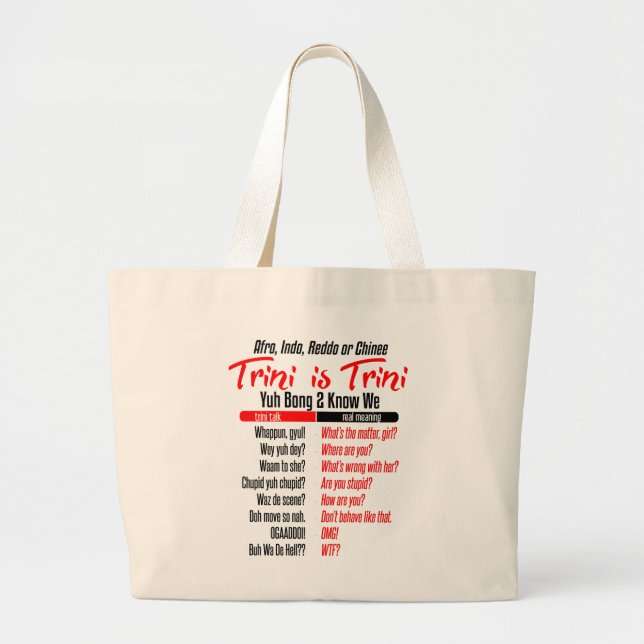 Bolsa Tote Grande Engraçado Trini é Trini (Frente)