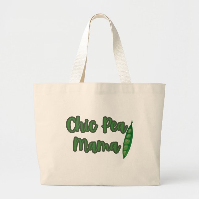 Bolsa Tote Grande Engraçado Vegan Chic Pea Mama Mulheres (Frente)