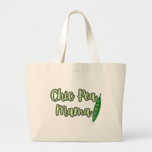 Bolsa Tote Grande Engraçado Vegan Chic Pea Mama Mulheres