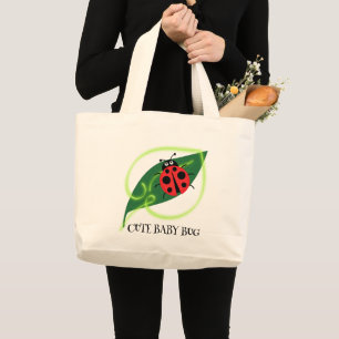 Bolsa Tote Grande Engraçado Vermelho Verde Amor Meninos giros Folhet
