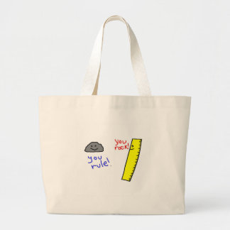 Bolsa Tote Grande Engraçado "Você Rock, Regra"