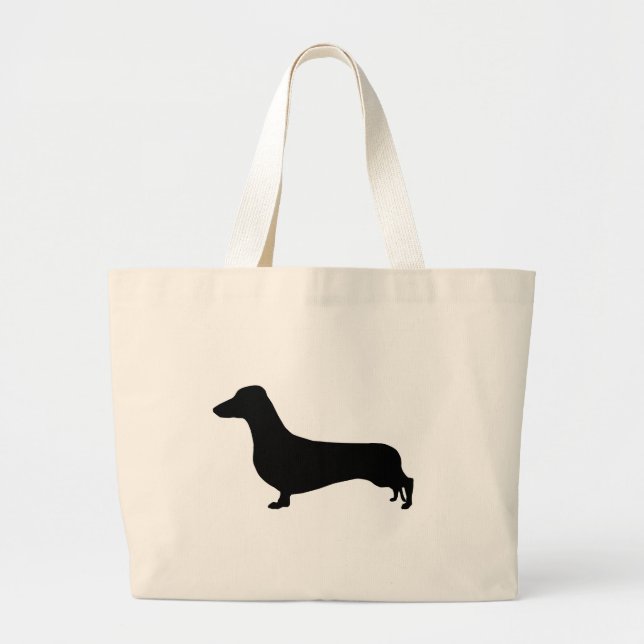 Bolsa Tote Grande Engrenagem do Dachshund (Frente)